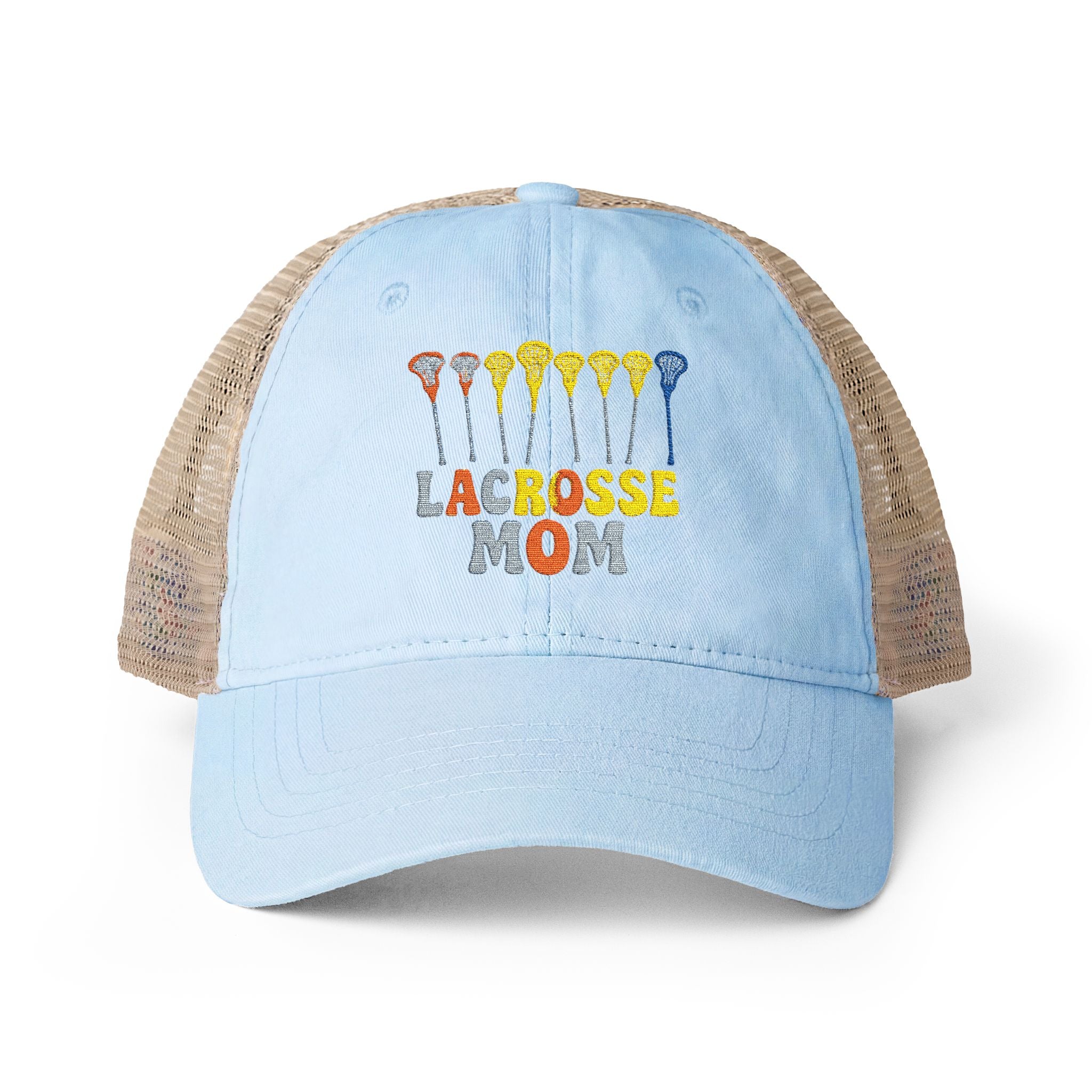 Lacrosse Mom - Women's Washed Mesh-Back Cap
