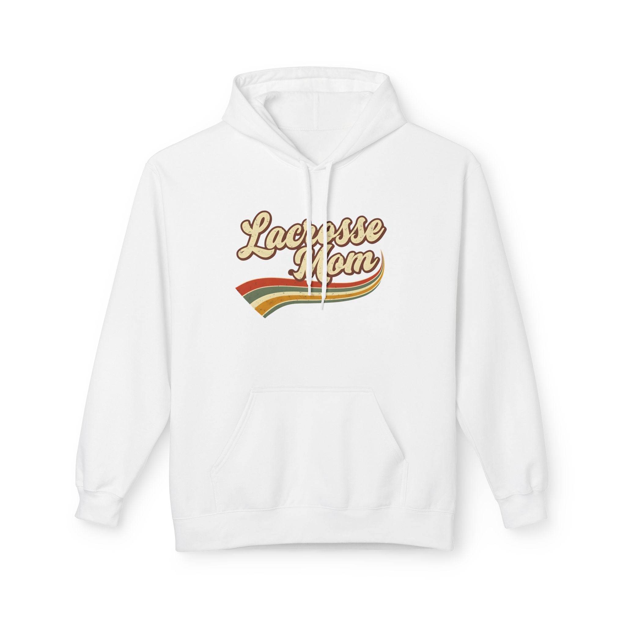 Lacrosse Mom Retro — Adult  Fleece Hoodie