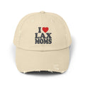 I  Heart LAX Moms — Distressed Baseball Cap