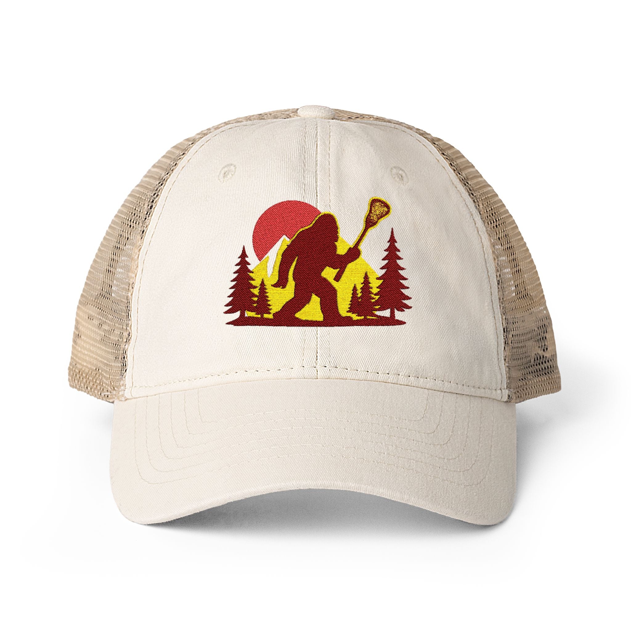 Retro LAXsquatch - Women's Washed Mesh-Back Cap