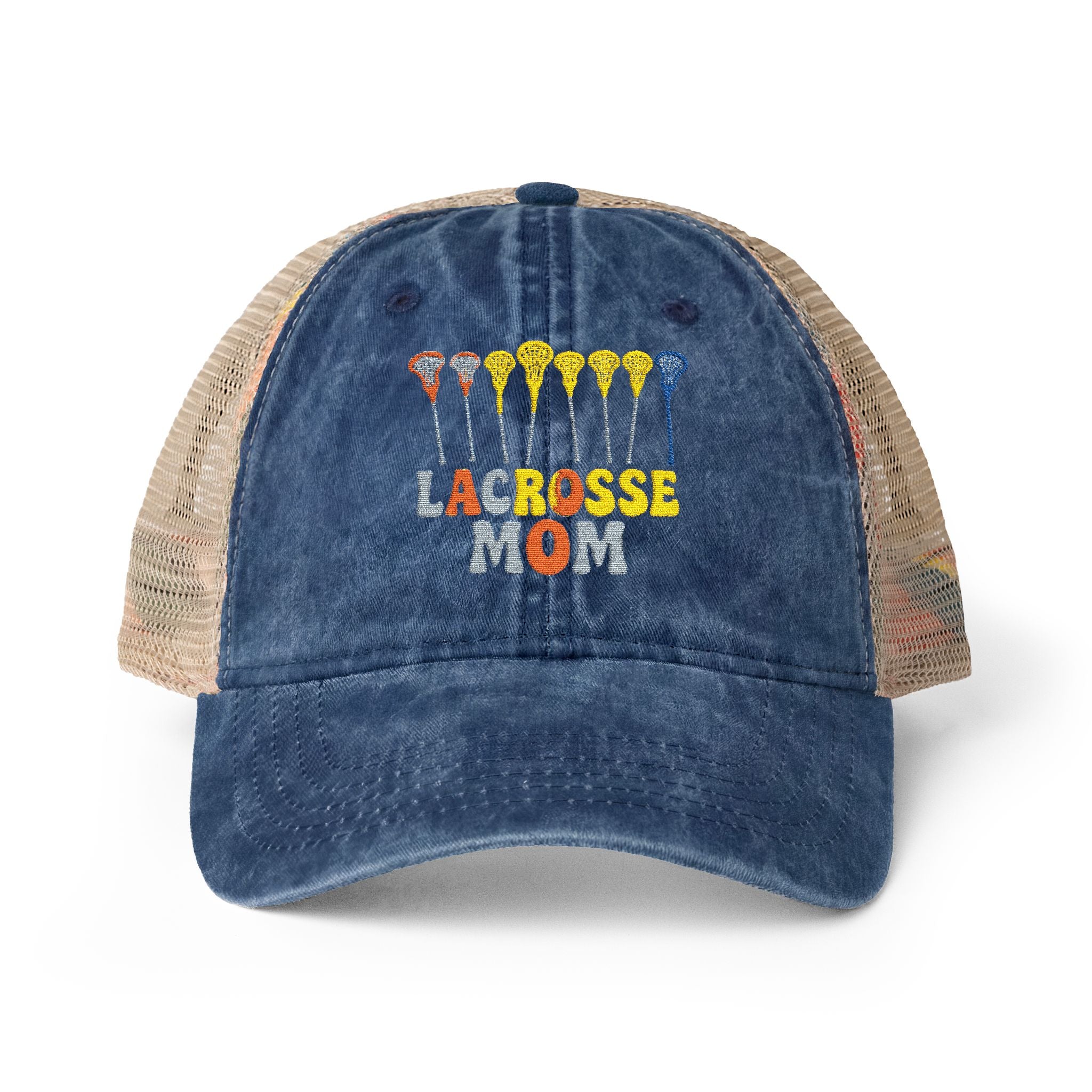 Lacrosse Mom - Women's Washed Mesh-Back Cap