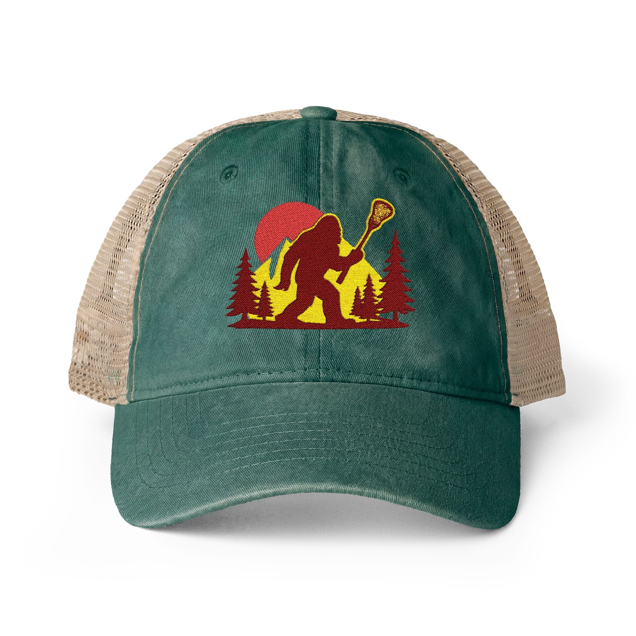 Retro LAXsquatch - Women's Washed Mesh-Back Cap
