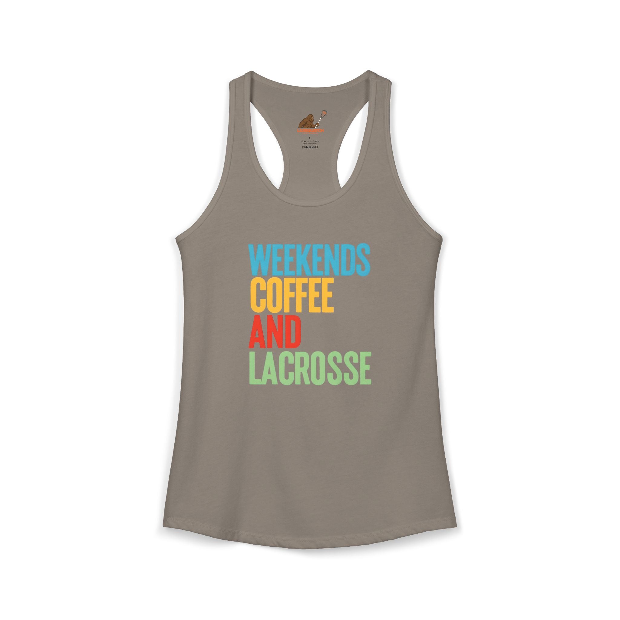 Weekends, Coffee, and Lacrosse - Racerback Tank