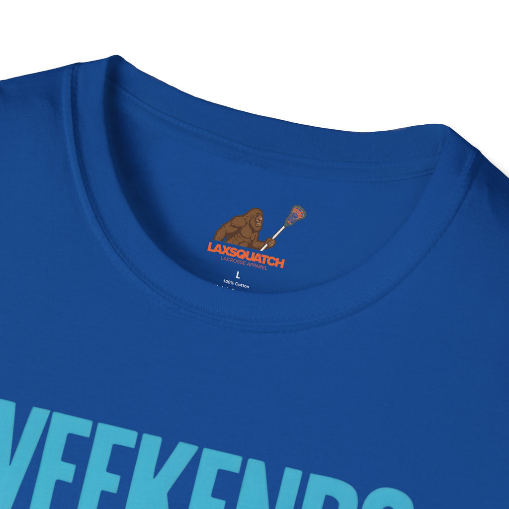 Weekends, Coffee, and Lacrosse  — Unisex Adult Tee