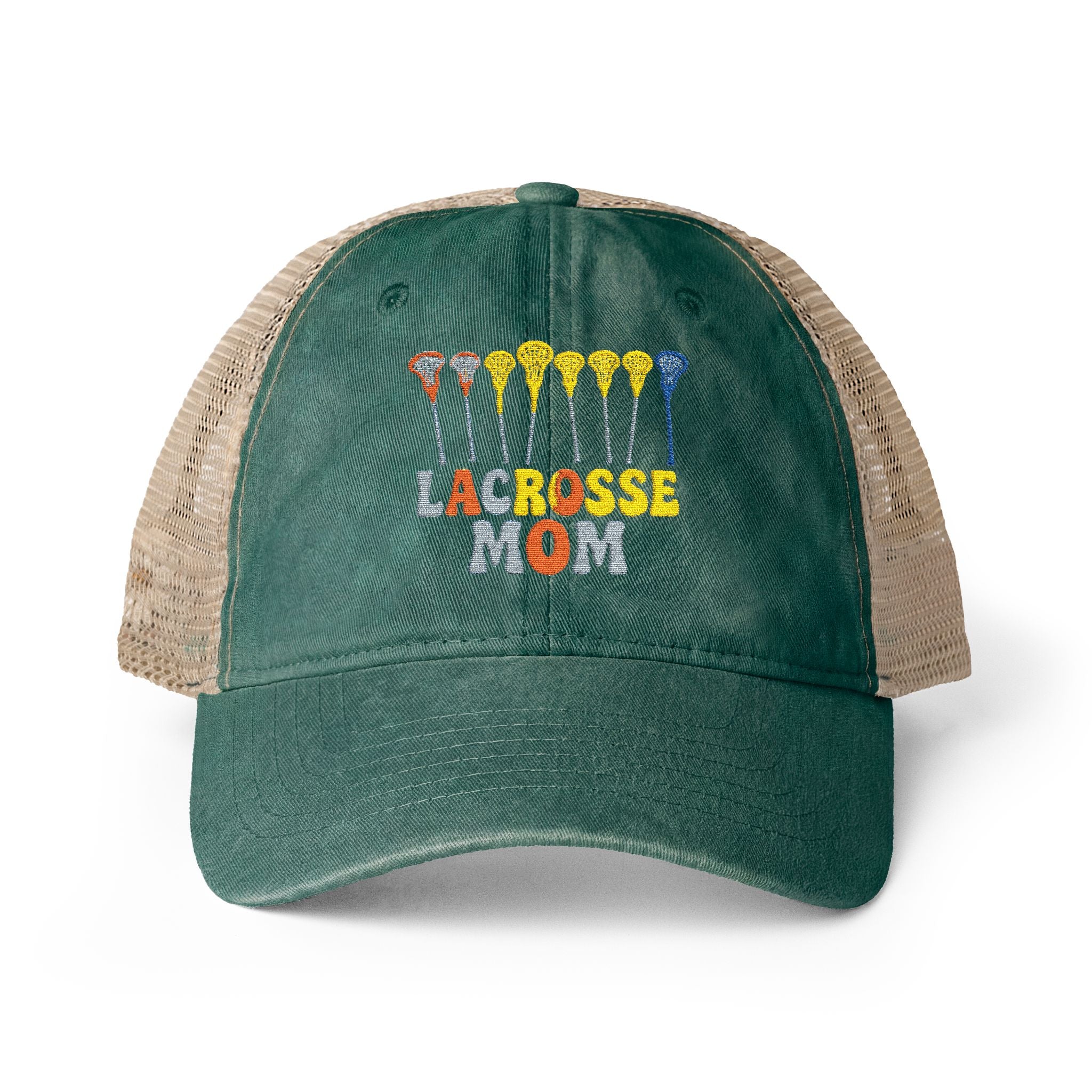 Lacrosse Mom - Women's Washed Mesh-Back Cap