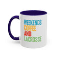 Weekends, Coffee, And, Lacrosse - Ceramic Coffee Mug (11oz)
