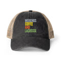 Weekends, Coffee, and Lacrosse - Women's Washed Mesh-Back Cap