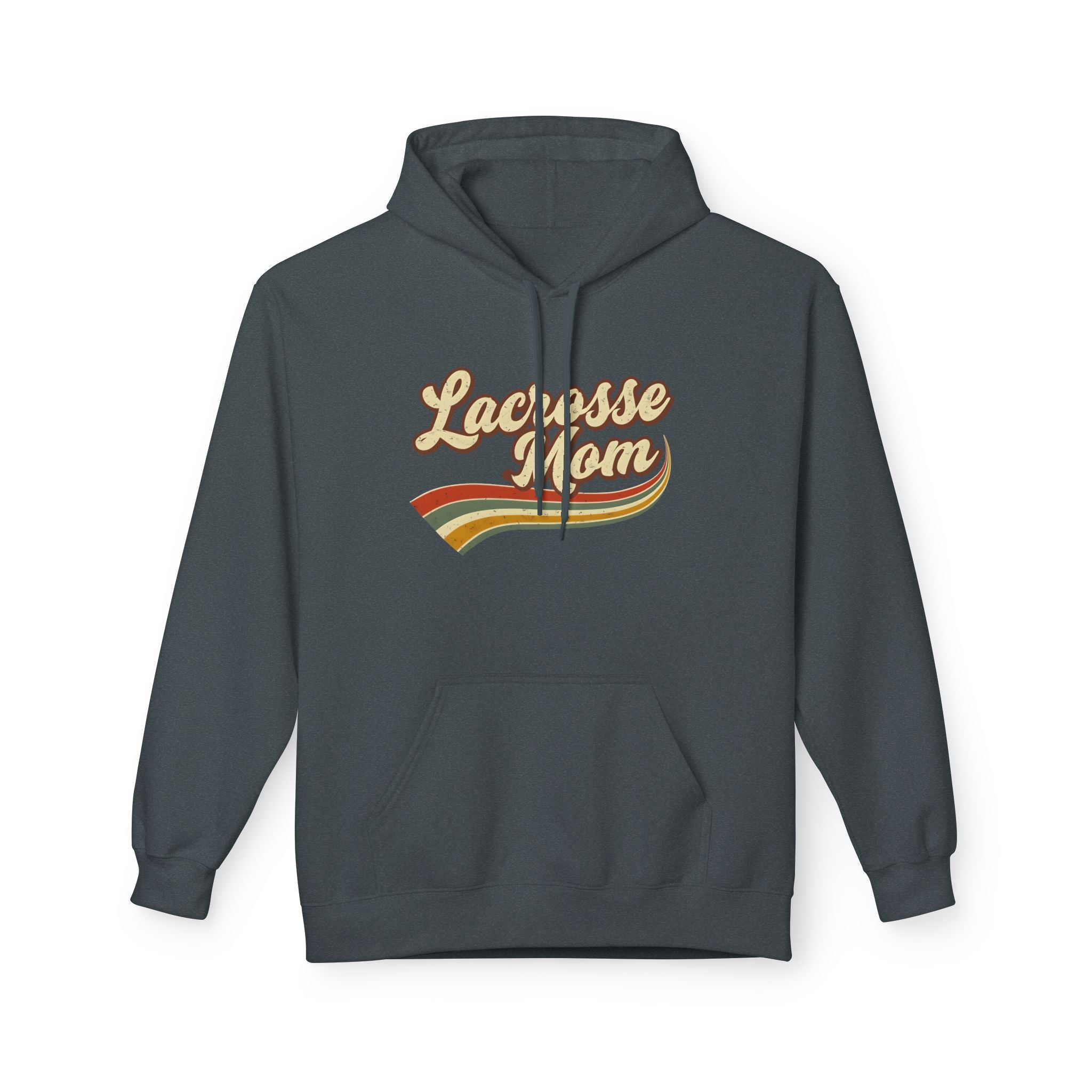 Lacrosse Mom Retro — Adult  Fleece Hoodie