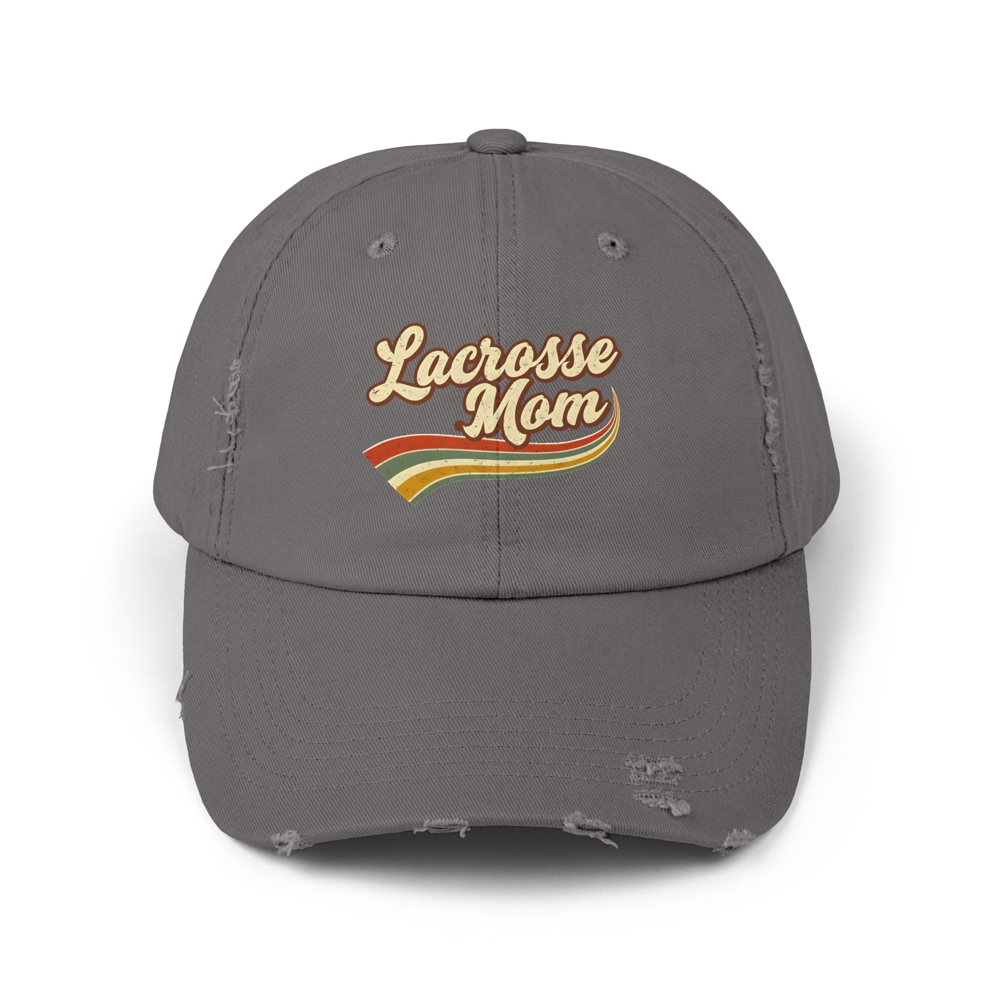 Retro Lacrosse Mom – Distressed Baseball Cap