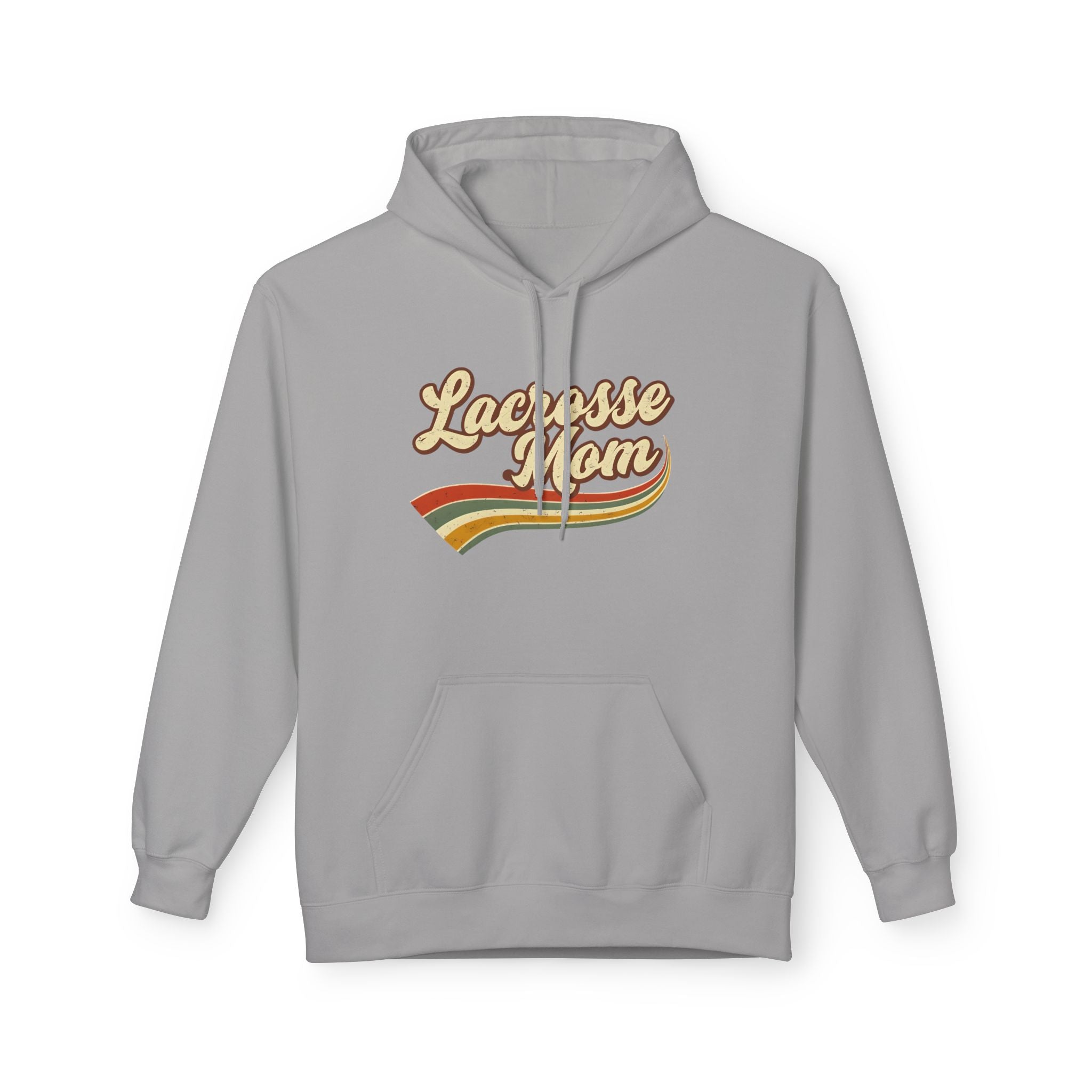 Lacrosse Mom Retro — Adult  Fleece Hoodie