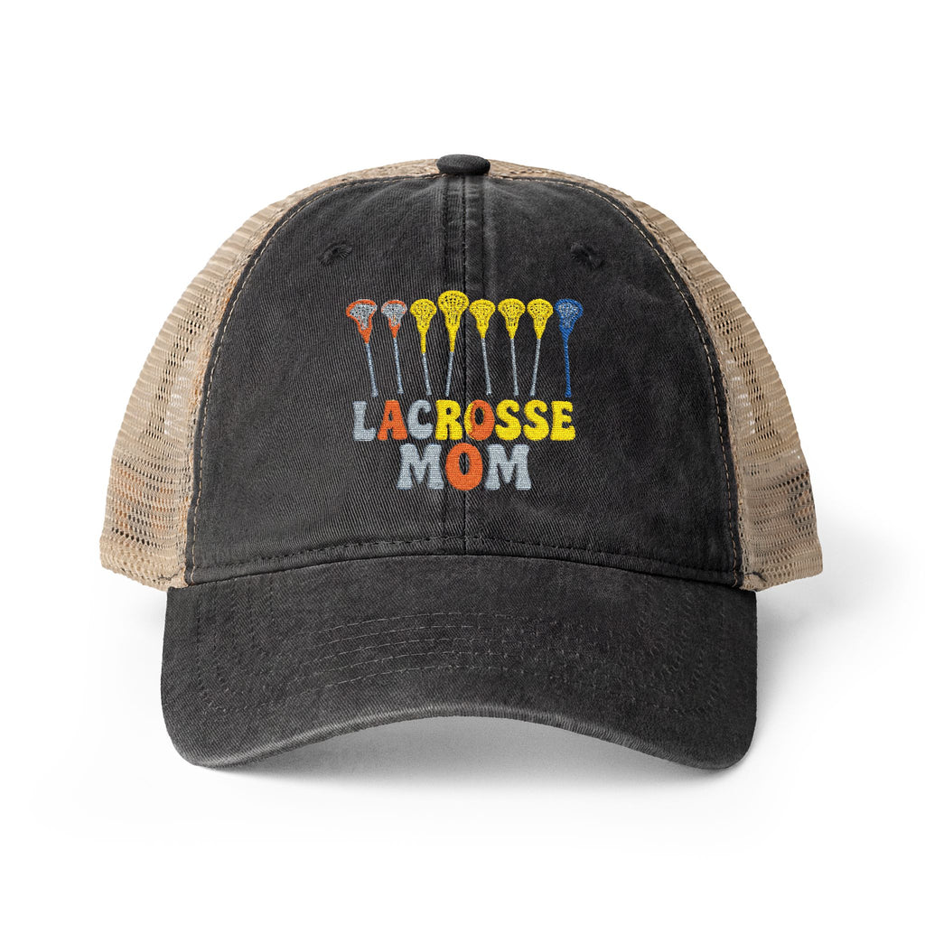 Lacrosse Mom - Women's Washed Mesh-Back Cap