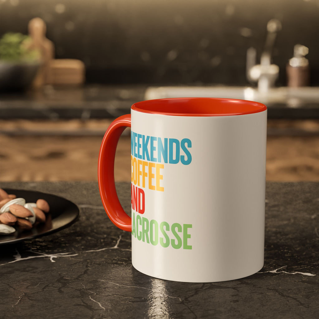 Weekends, Coffee, And, Lacrosse - Ceramic Coffee Mug (11oz)