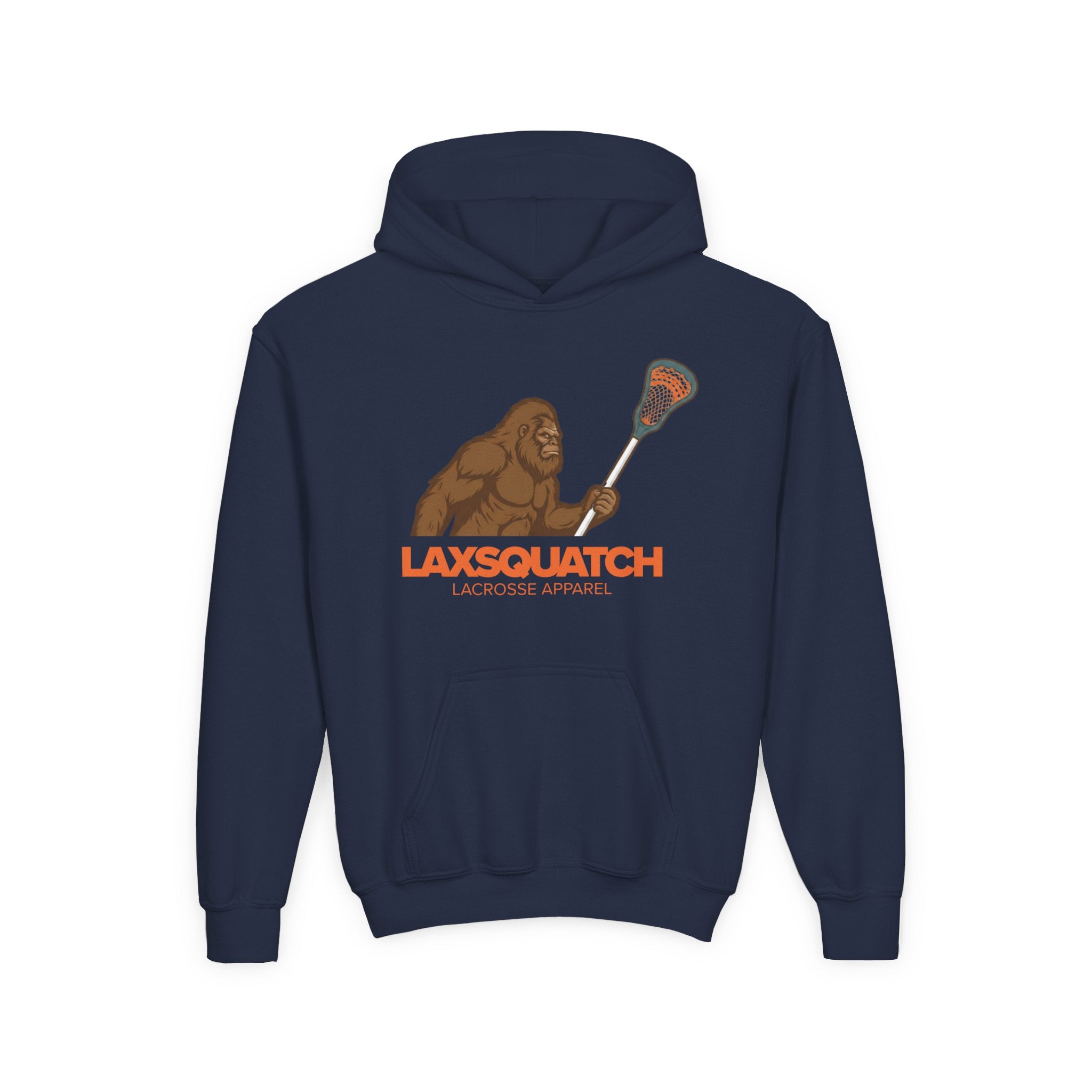 LAXsquatch Logo – Hooded Youth Sweatshirt