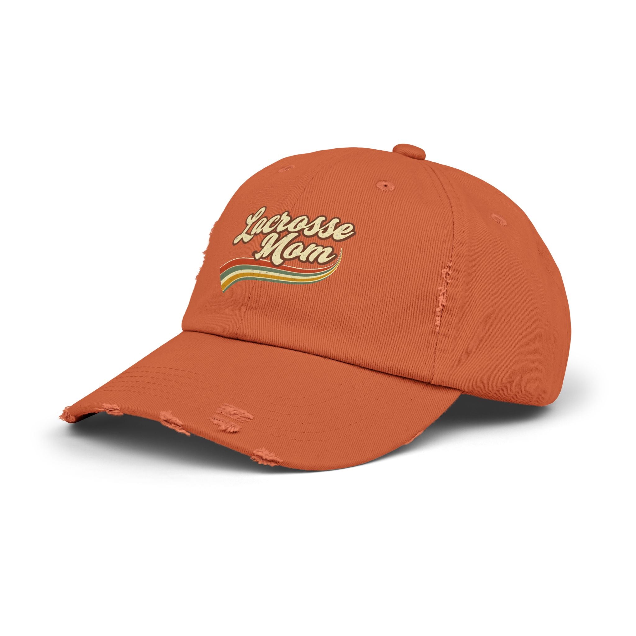 Retro Lacrosse Mom – Distressed Baseball Cap