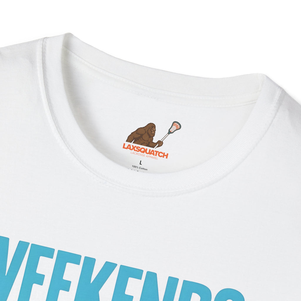 Weekends, Coffee, and Lacrosse  — Unisex Adult Tee