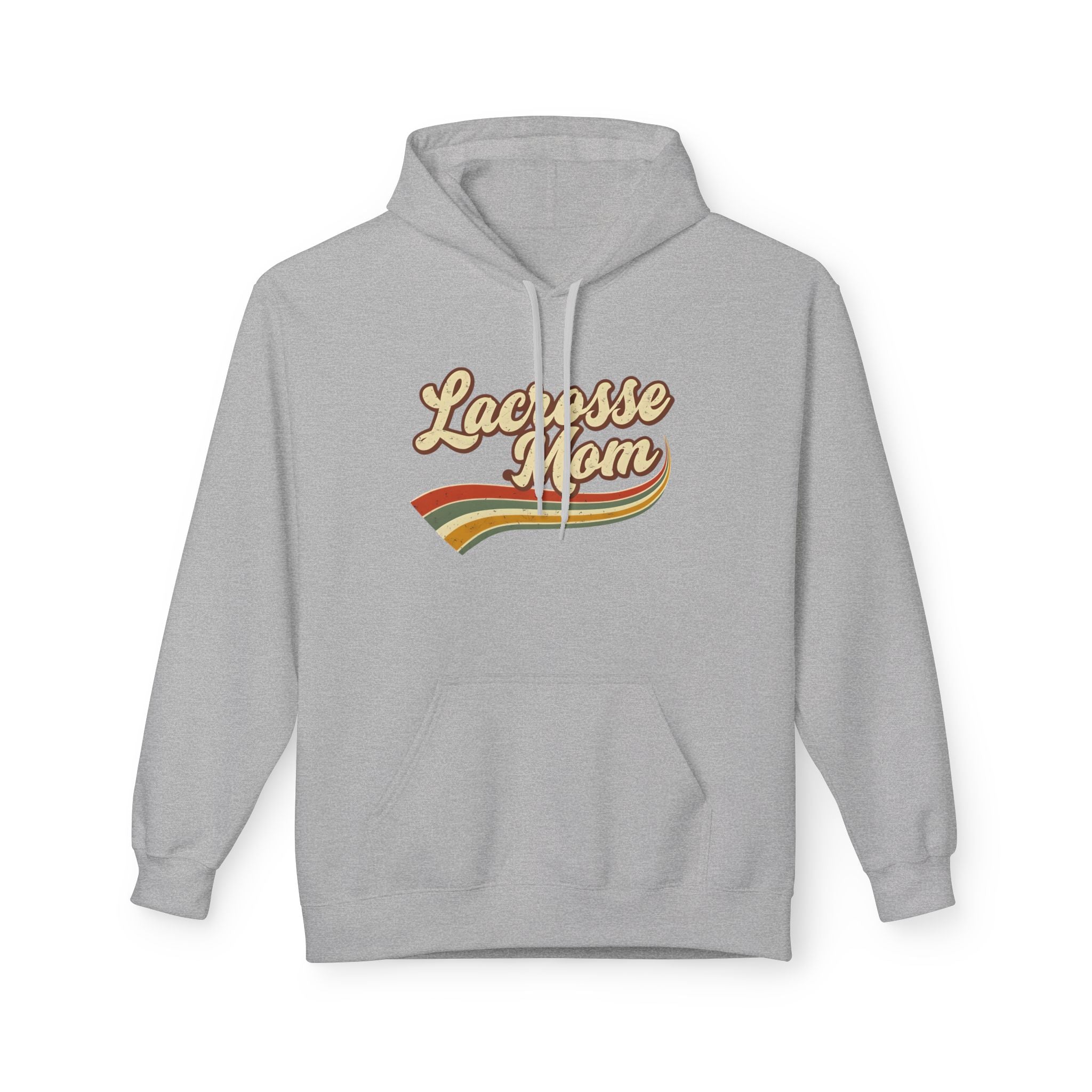 Lacrosse Mom Retro — Adult  Fleece Hoodie