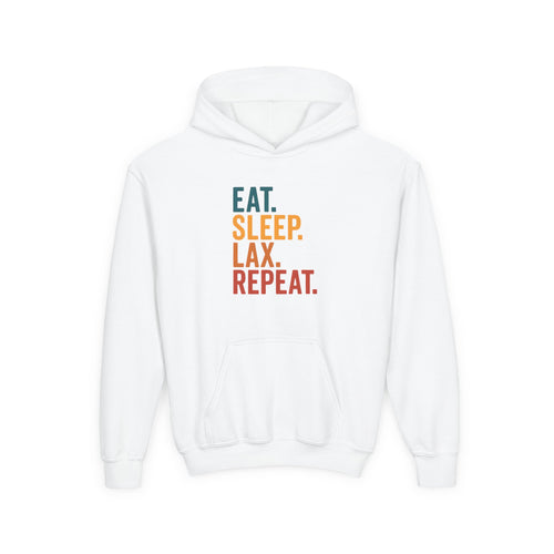 Eat. Sleep. Lax. Repeat - Hooded Youth Sweatshirt