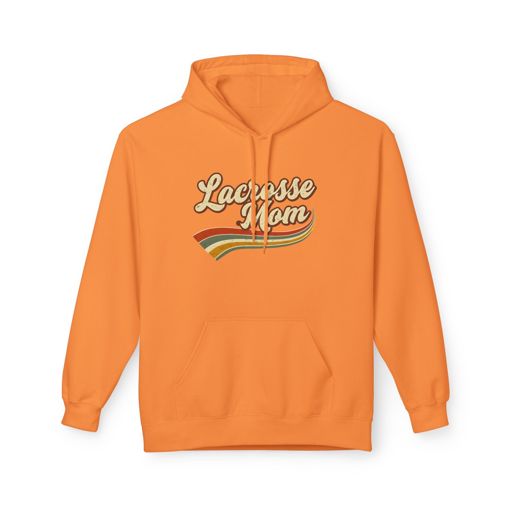 Lacrosse Mom Retro — Adult  Fleece Hoodie
